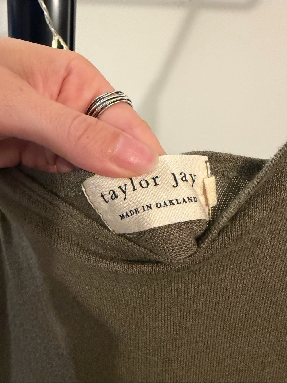 Taylor Jay Olive Green Spaghetti Strap Maxi Slip Dress - Picture 4 of 5